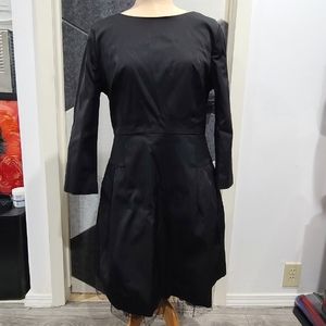 NWT J Crew | Black Party Dress Long Sleeved w/ Pockets (sz 16)